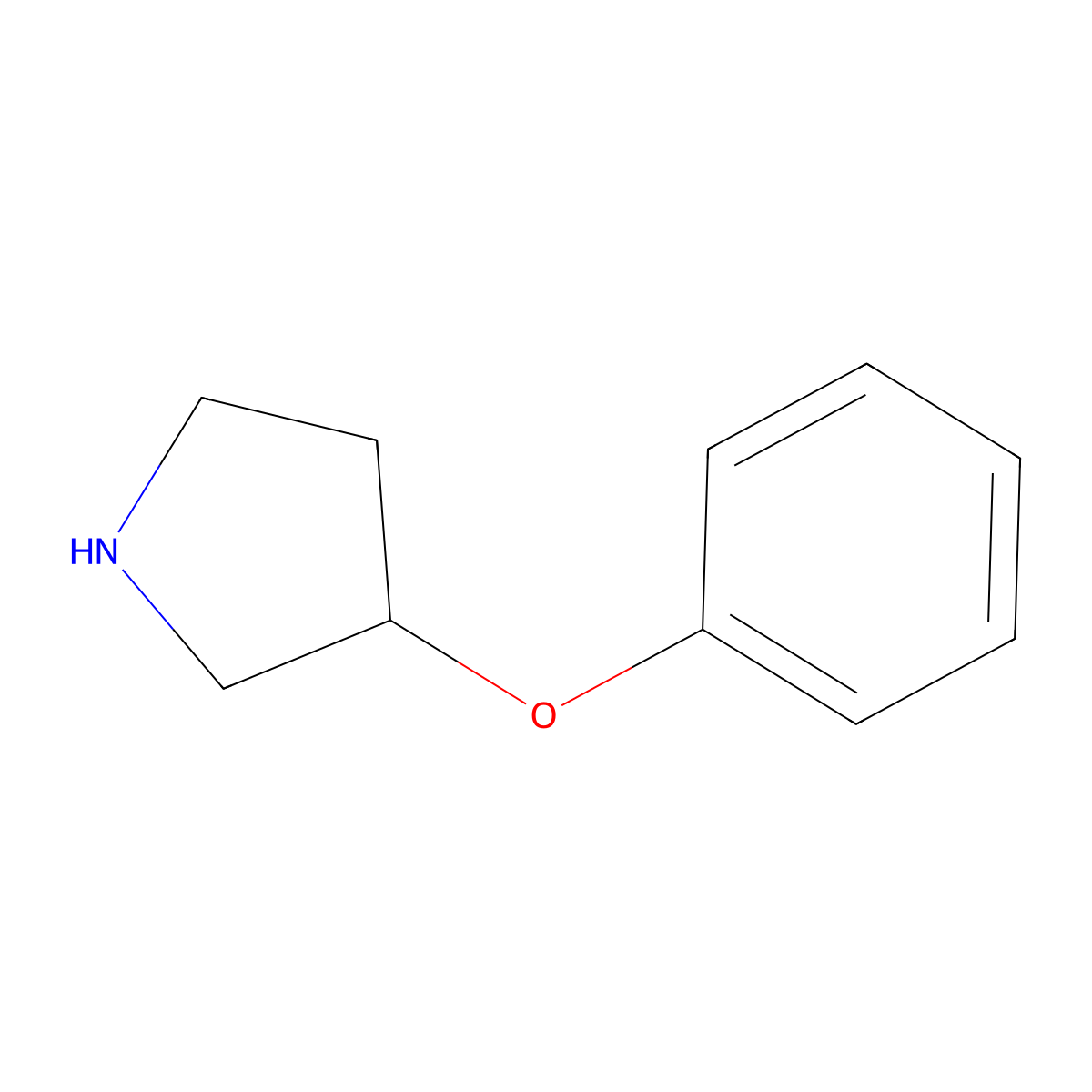 3-Phenoxypyrrolidine molecular structure, CAS 21767-14-6