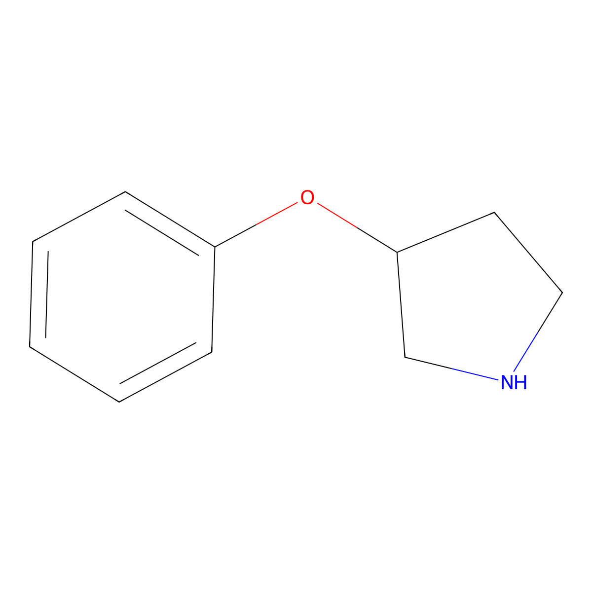 3-Phenoxypyrrolidine molecular structure, CAS 21767-14-6