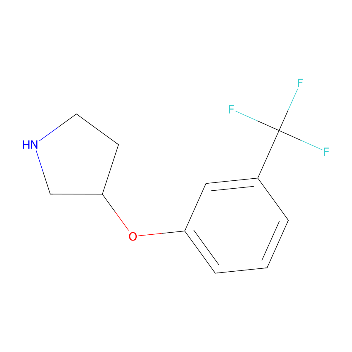 3-[3-(Trifluoromethyl)phenoxy]pyrrolidine molecular structure, CAS 21767-16-8