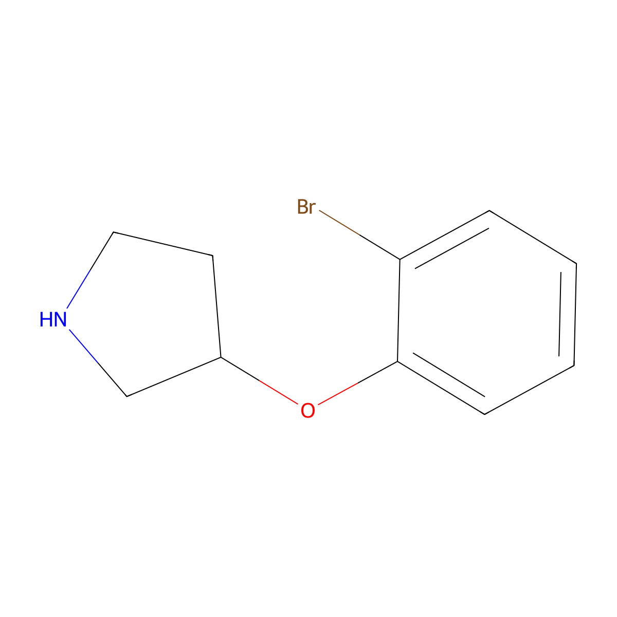 3-(2-Bromophenoxy)pyrrolidine molecular structure, CAS 21767-18-0