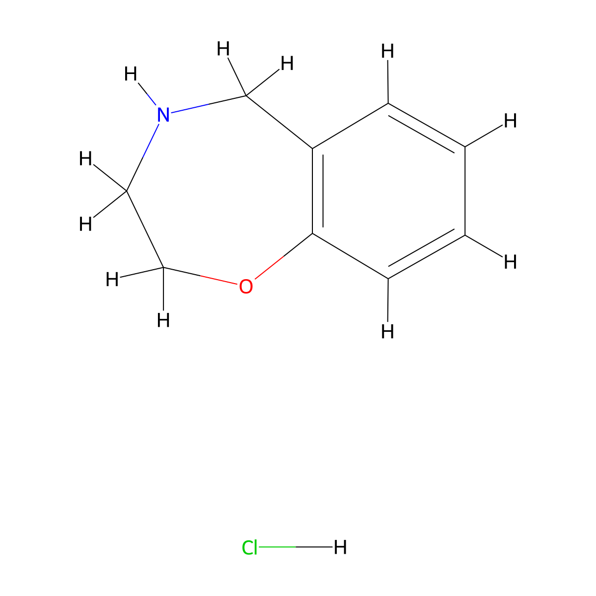2,3,4,5-Tetrahydro-1,4-benzoxazepine hydrochloride molecular structure, CAS 21767-41-9