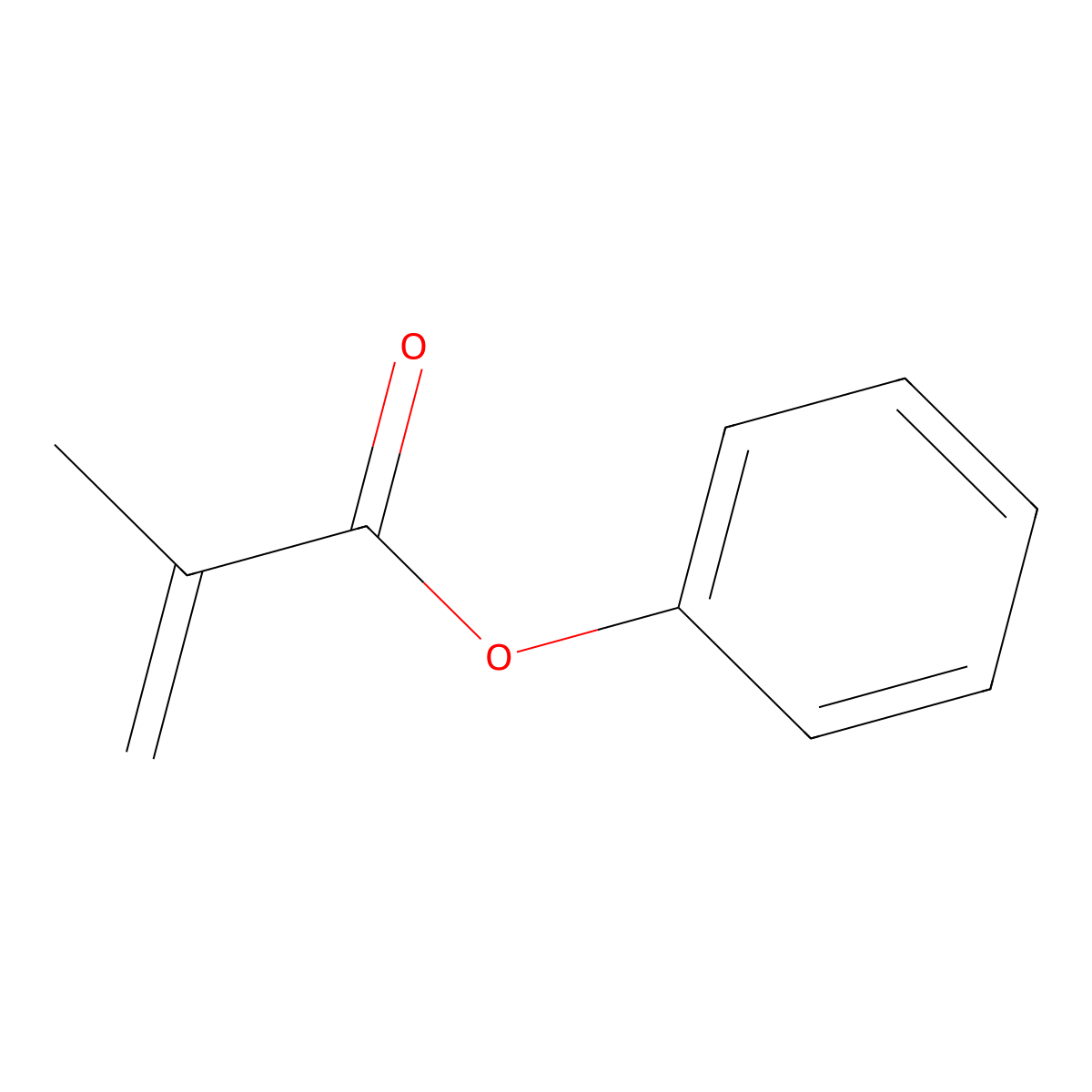 Phenyl methacrylate molecular structure, CAS 2177-70-0
