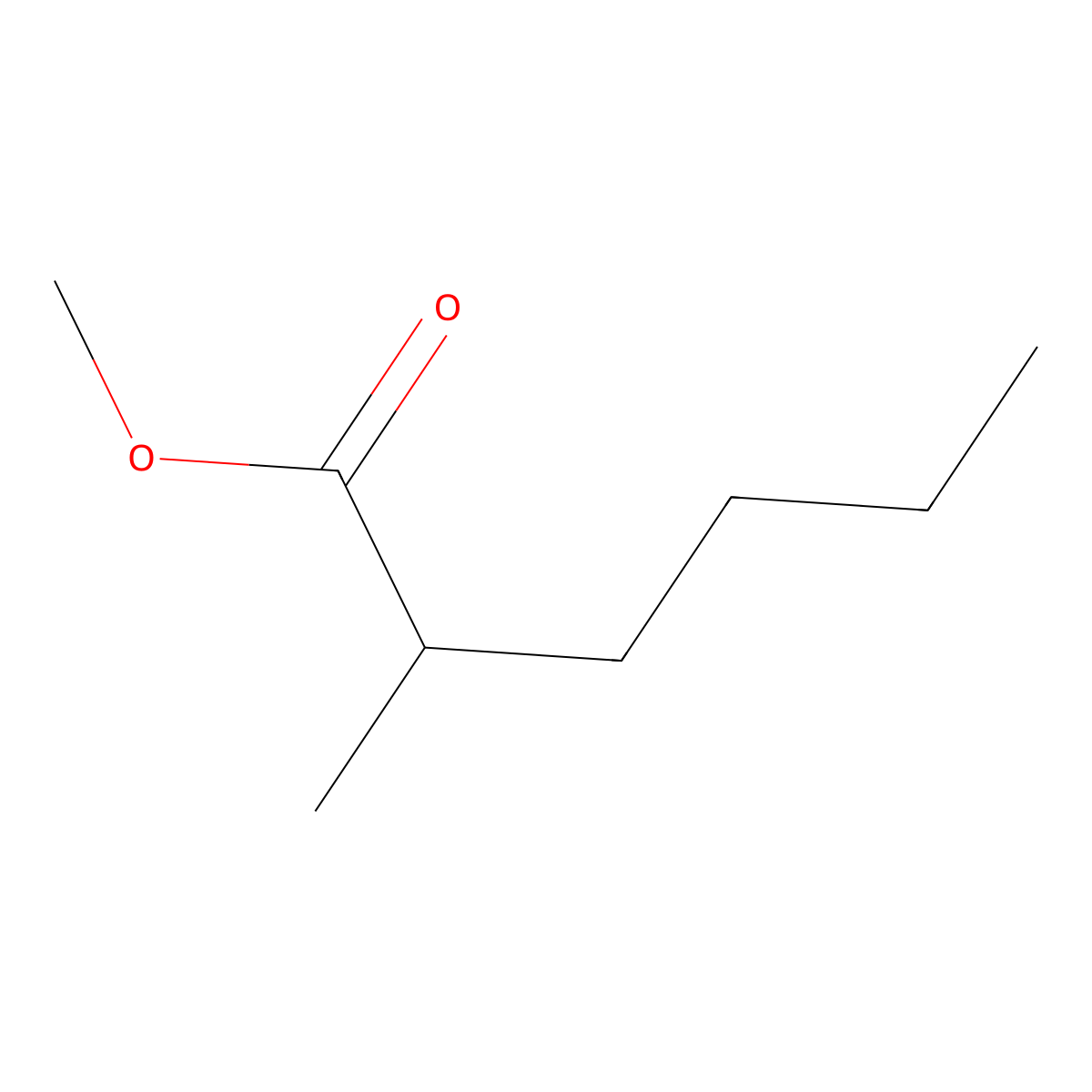 Hexanoic acid, 2-methyl-, methyl ester molecular structure, CAS 2177-81-3