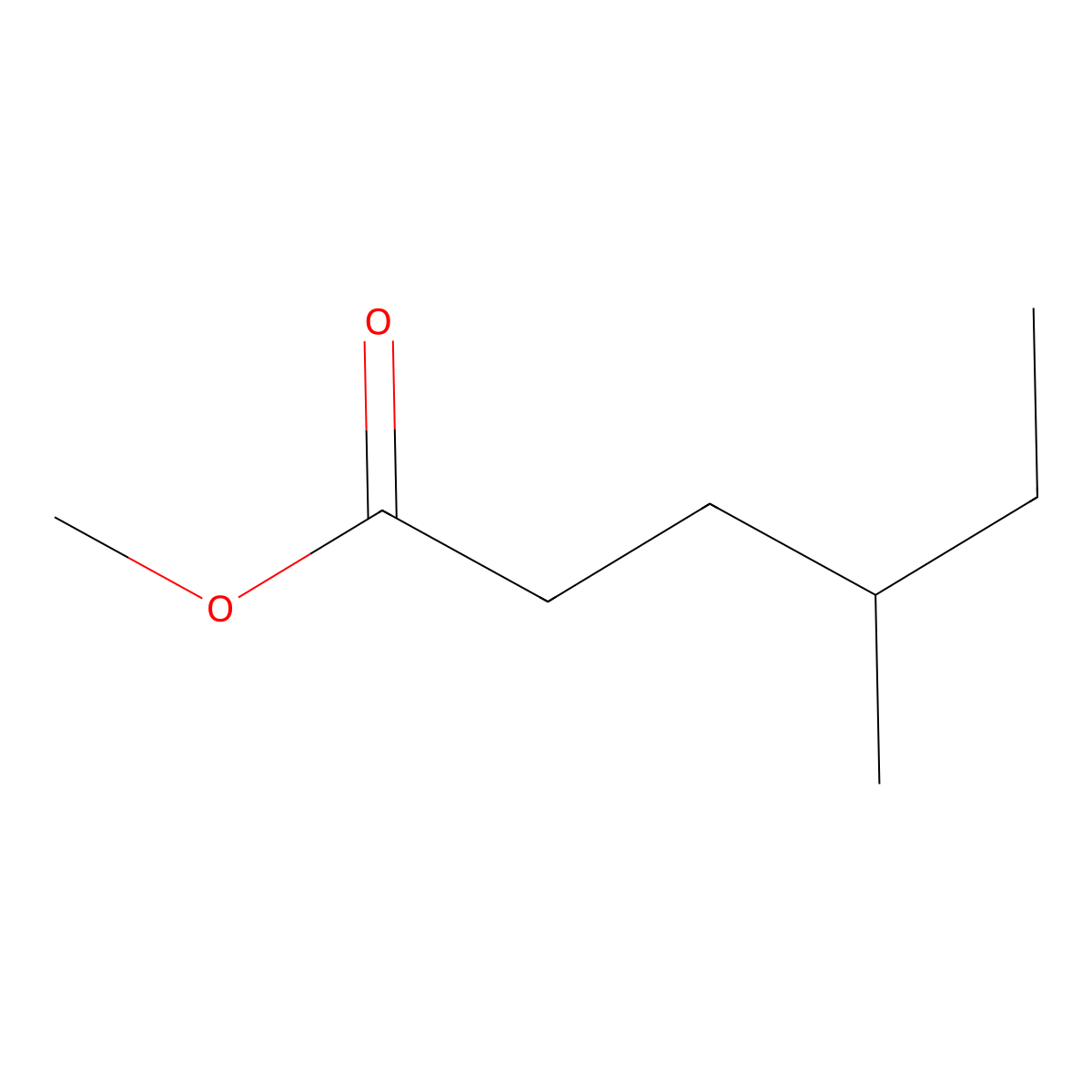 Methyl 4-methylhexanoate molecular structure, CAS 2177-82-4