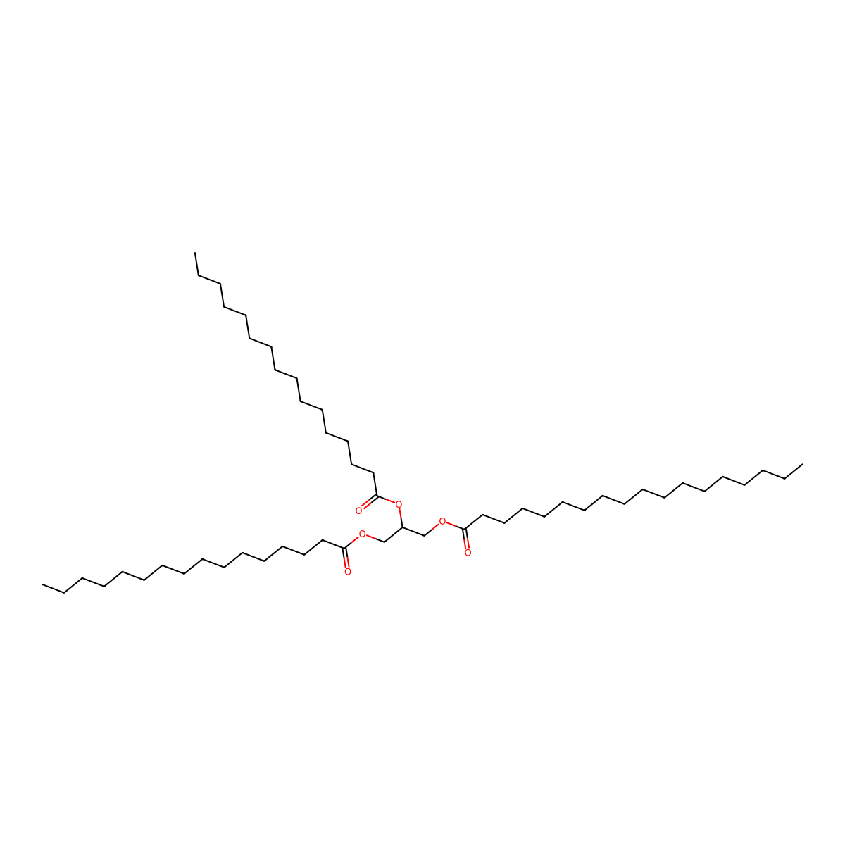 2,3-Di(hexadecanoyloxy)propyl octadecanoate molecular structure, CAS 2177-98-2