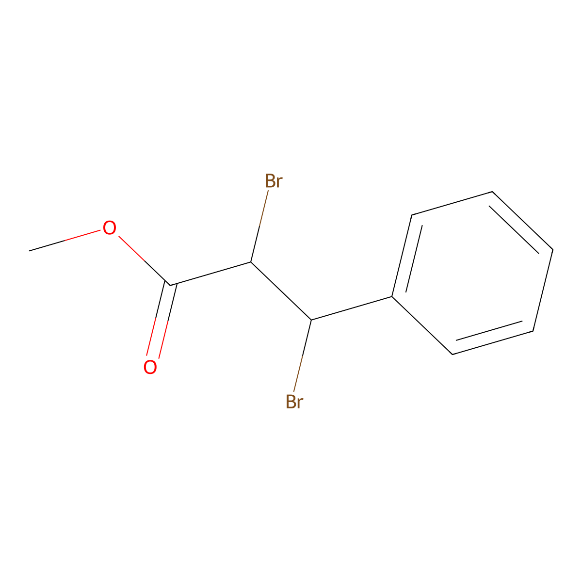 Methyl 2,3-dibromo-3-phenylpropanoate molecular structure, CAS 21770-48-9
