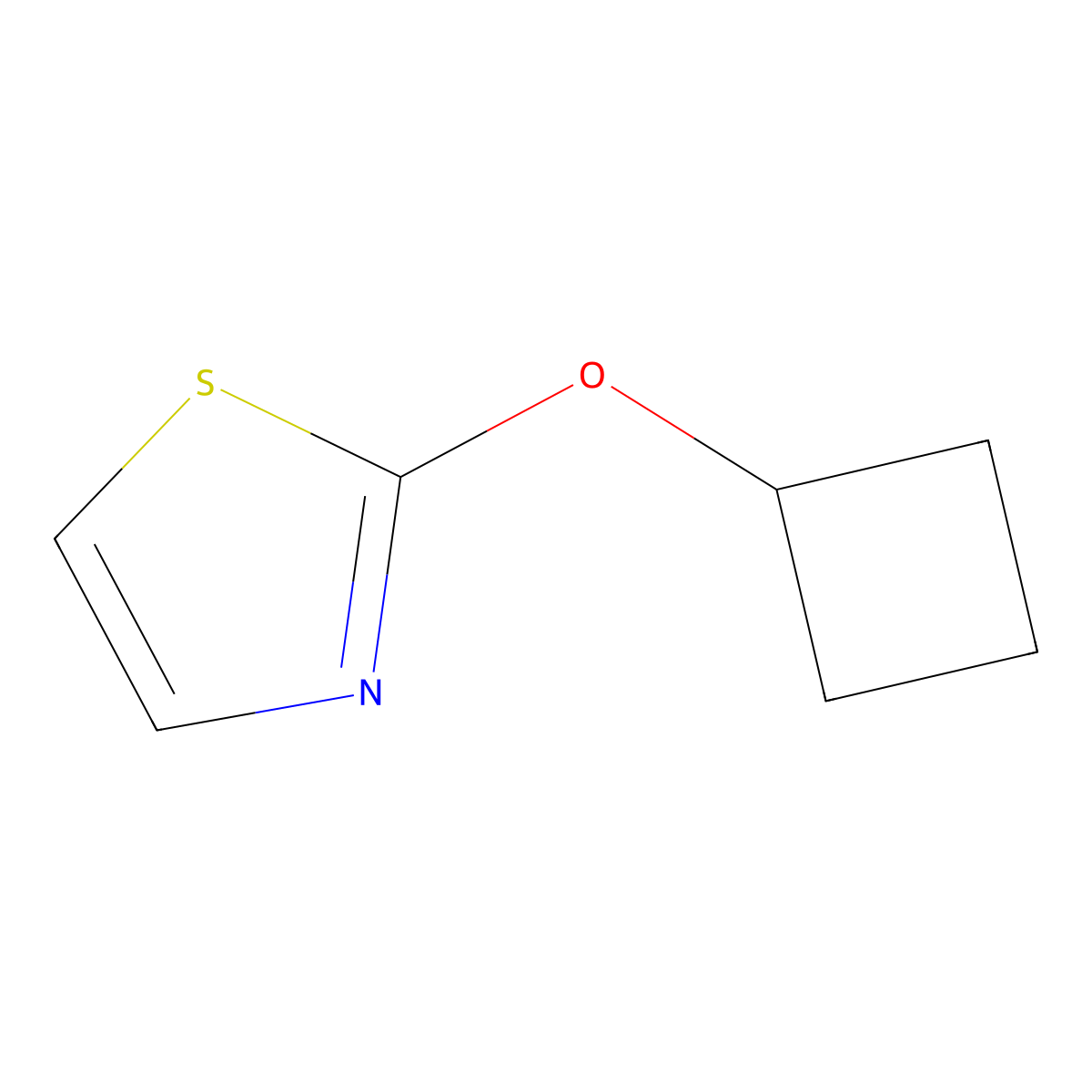 2-Cyclobutoxythiazole molecular structure, CAS 2177025-95-3