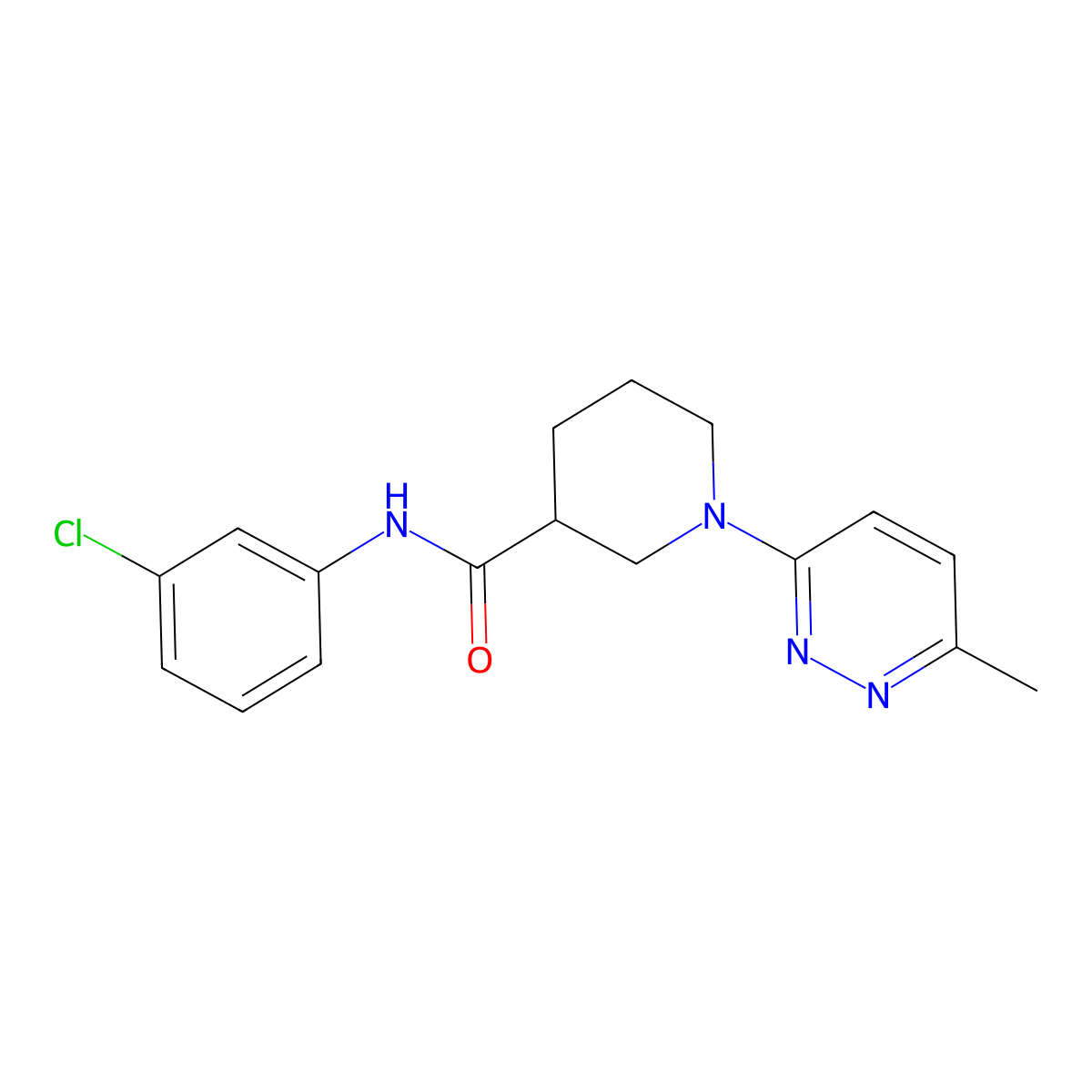 N-(3-chlorophenyl)-1-(6-methylpyridazin-3-yl)piperidine-3-carboxamide molecular structure, CAS 2177060-25-0