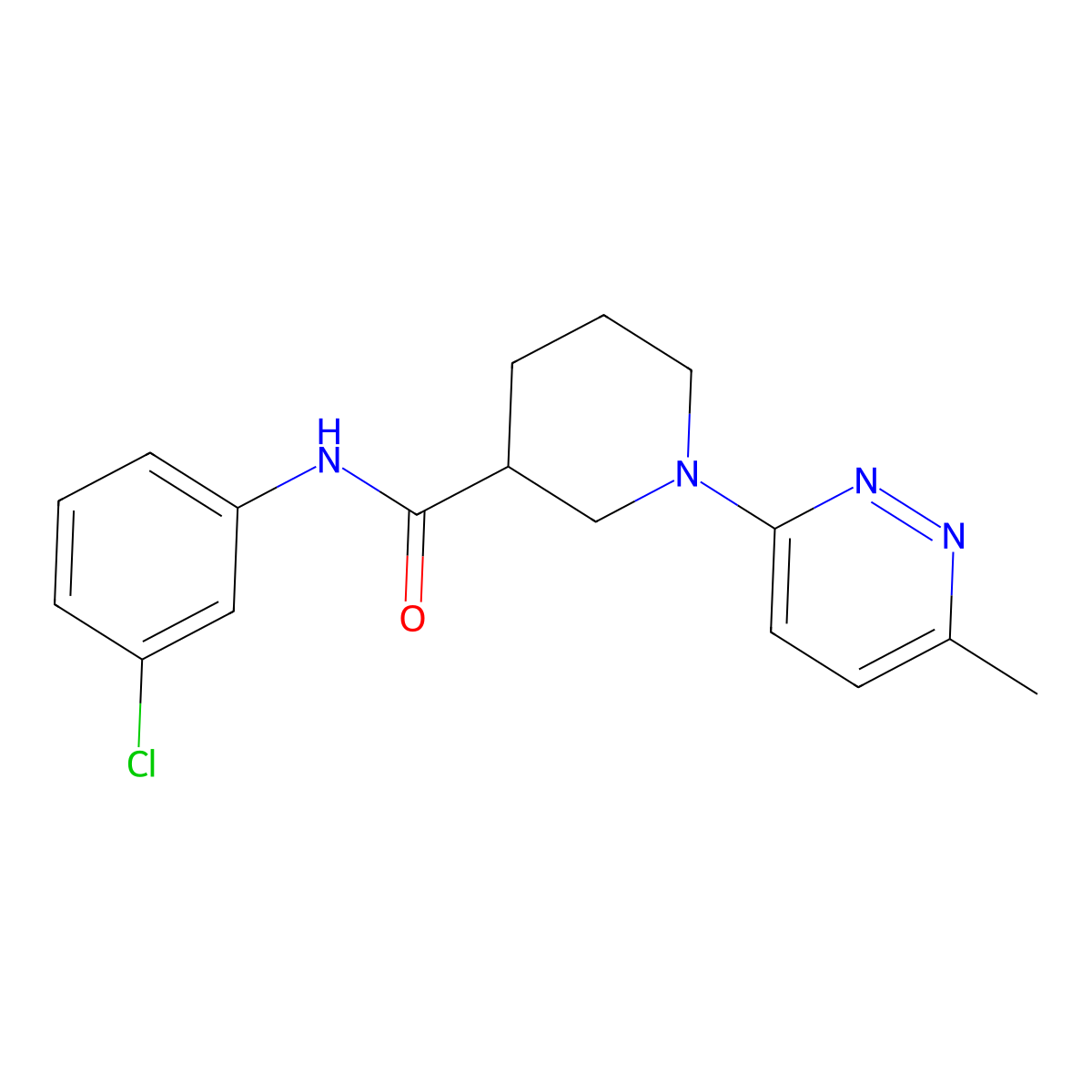 N-(3-chlorophenyl)-1-(6-methylpyridazin-3-yl)piperidine-3-carboxamide molecular structure, CAS 2177060-25-0