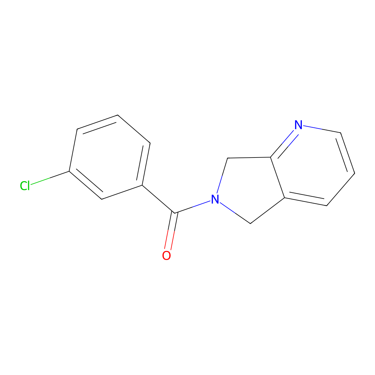 (3-chlorophenyl)(5H-pyrrolo[3,4-b]pyridin-6(7H)-yl)methanone molecular structure, CAS 2177060-38-5