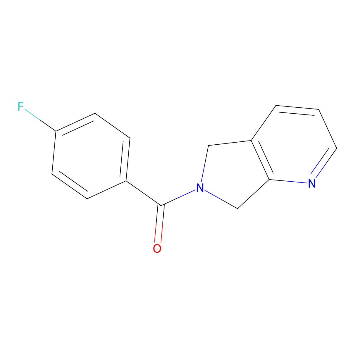 (4-fluorophenyl)(5H-pyrrolo[3,4-b]pyridin-6(7H)-yl)methanone molecular structure, CAS 2177060-40-9