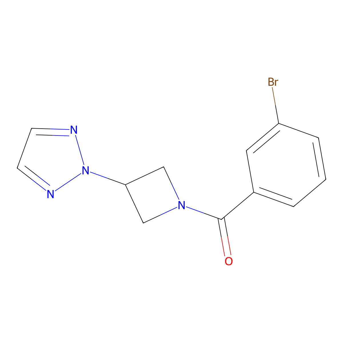 2-[1-(3-bromobenzoyl)azetidin-3-yl]-2H-1,2,3-triazole molecular structure, CAS 2177060-50-1