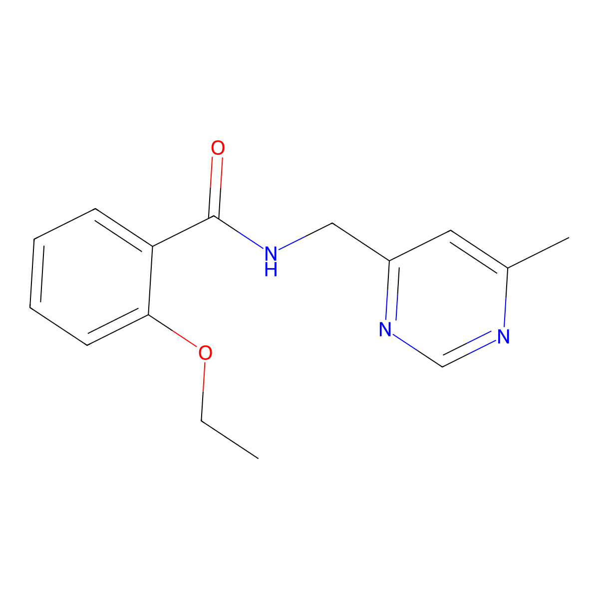 2-ethoxy-N-[(6-methylpyrimidin-4-yl)methyl]benzamide molecular structure, CAS 2177060-53-4