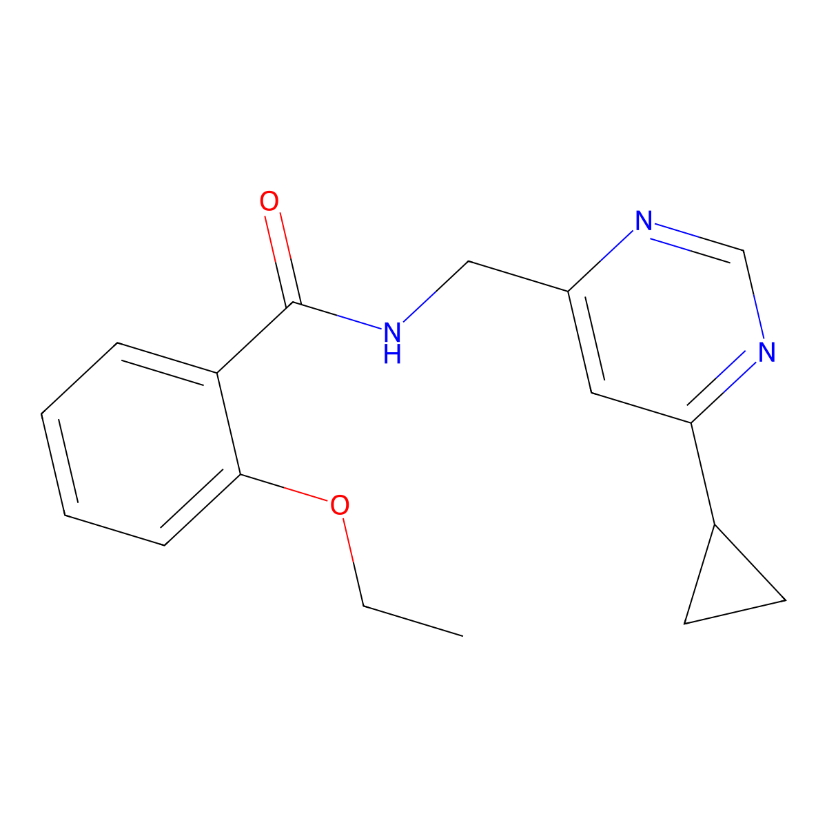 N-[(6-cyclopropylpyrimidin-4-yl)methyl]-2-ethoxybenzamide molecular structure, CAS 2177060-58-9
