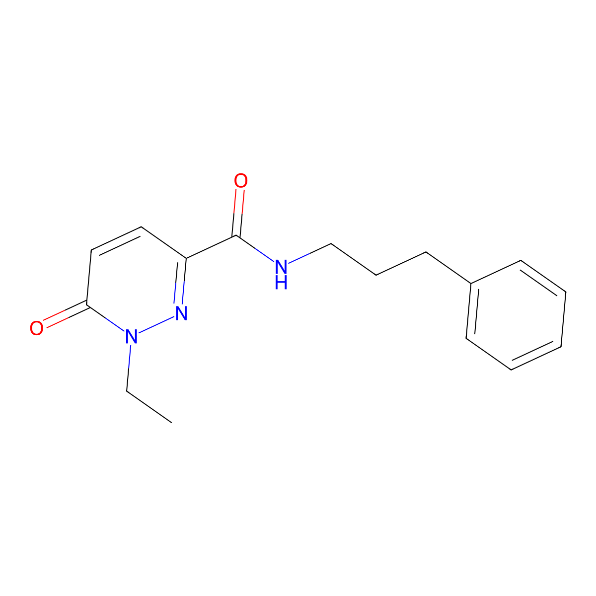1-ethyl-6-oxo-N-(3-phenylpropyl)-1,6-dihydropyridazine-3-carboxamide molecular structure, CAS 2177060-74-9