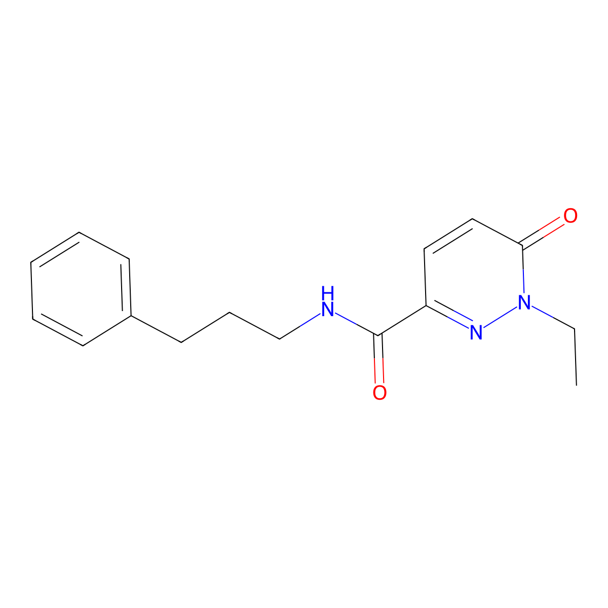 1-ethyl-6-oxo-N-(3-phenylpropyl)-1,6-dihydropyridazine-3-carboxamide molecular structure, CAS 2177060-74-9