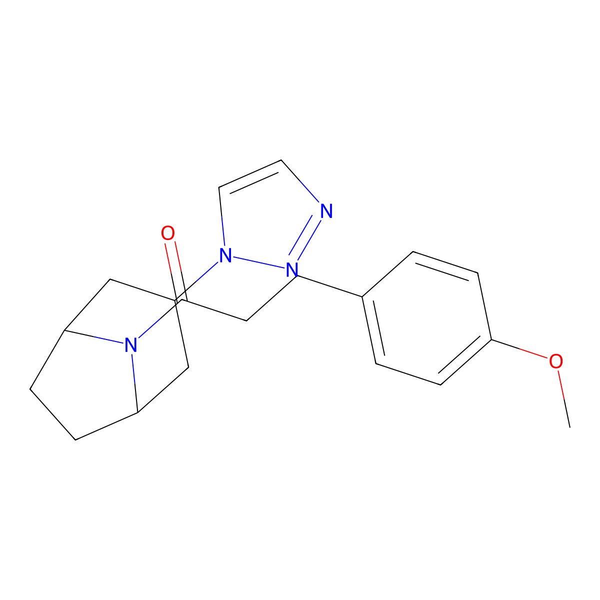 3-(4-methoxyphenyl)-1-[3-(1H-1,2,3-triazol-1-yl)-8-azabicyclo[3.2.1]octan-8-yl]propan-1-one molecular structure, CAS 2177060-79-4