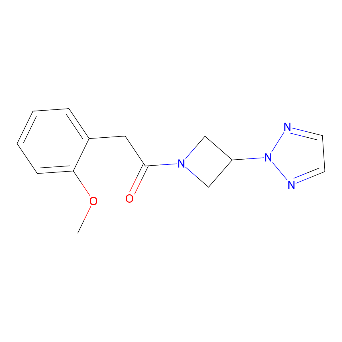2-(2-methoxyphenyl)-1-[3-(2H-1,2,3-triazol-2-yl)azetidin-1-yl]ethan-1-one molecular structure, CAS 2177060-85-2