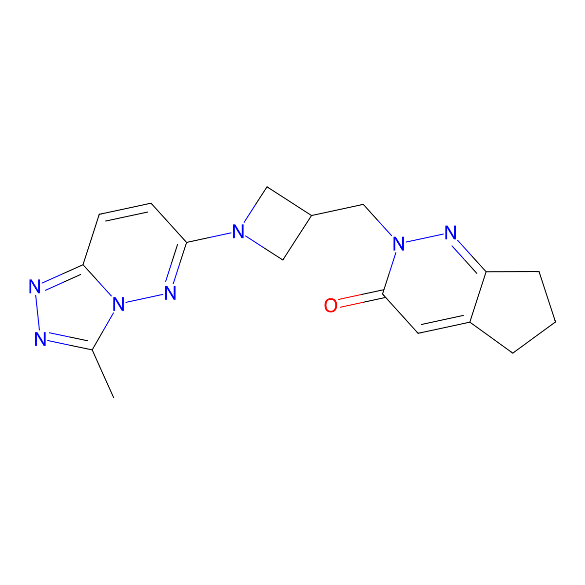 2-[(1-{3-methyl-[1,2,4]triazolo[4,3-b]pyridazin-6-yl}azetidin-3-yl)methyl]-2H,3H,5H,6H,7H-cyclopenta[c]pyridazin-3-one molecular structure, CAS 2177061-05-9