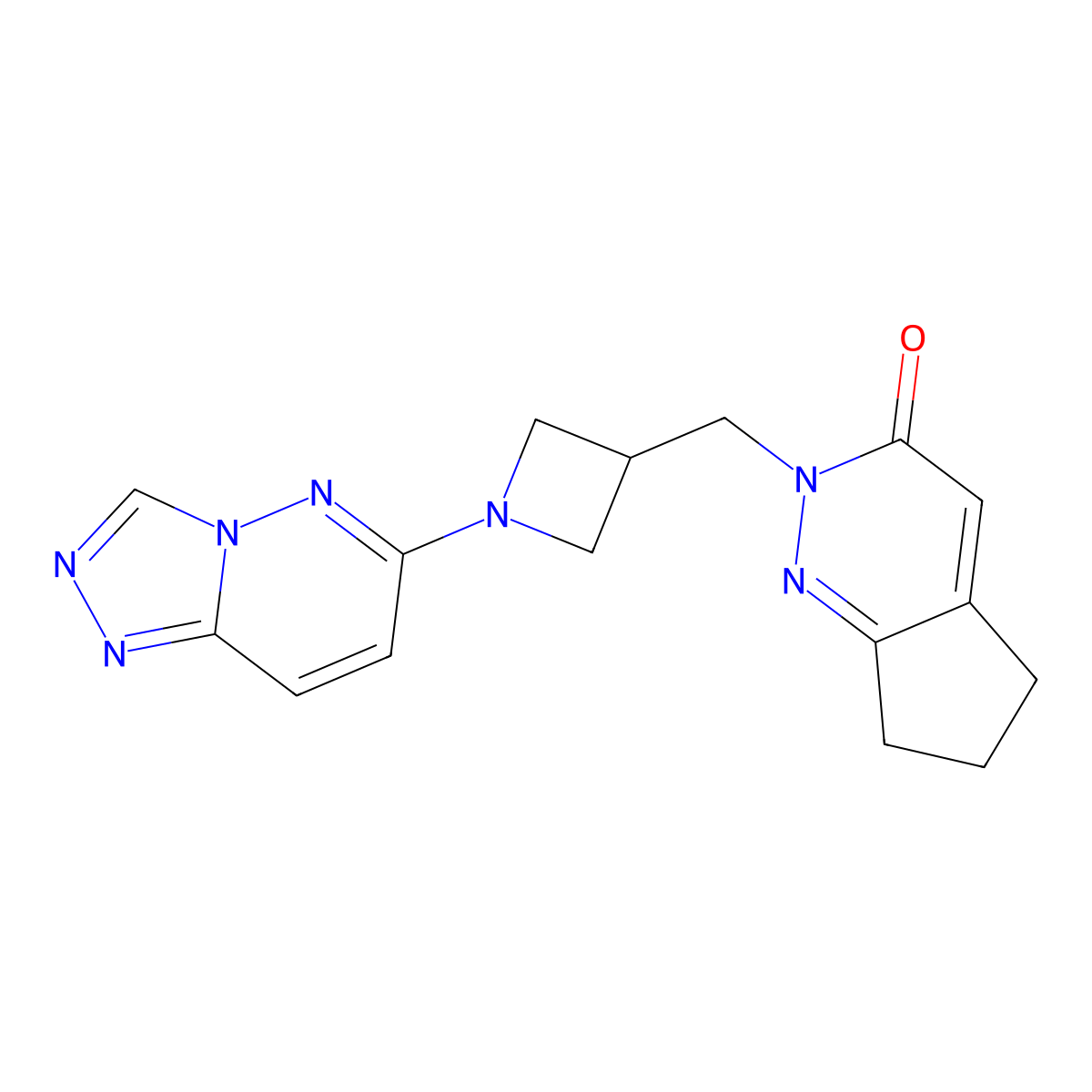 2-[(1-{[1,2,4]triazolo[4,3-b]pyridazin-6-yl}azetidin-3-yl)methyl]-2H,3H,5H,6H,7H-cyclopenta[c]pyridazin-3-one molecular structure, CAS 2177061-19-5