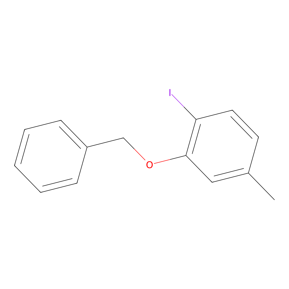 2-(Benzyloxy)-1-iodo-4-methylbenzene molecular structure, CAS 2177251-57-7
