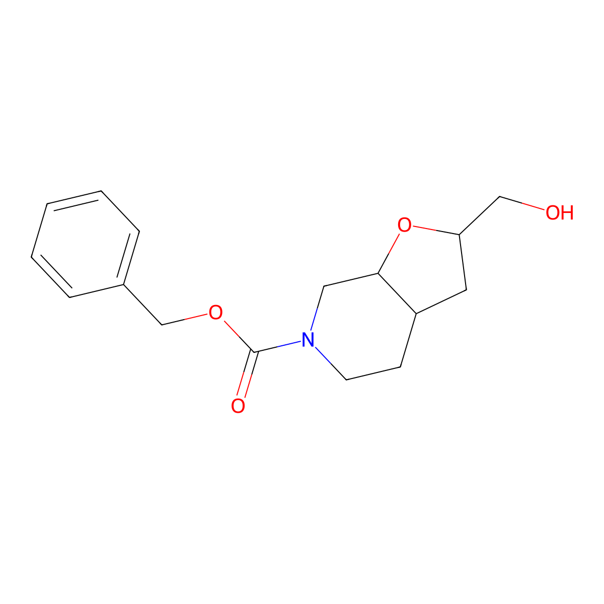 Cis-Benzyl 2-(Hydroxymethyl)Hexahydrofuro[2,3-C]Pyridine-6(2H)-Carboxylate molecular structure, CAS 2177255-19-3