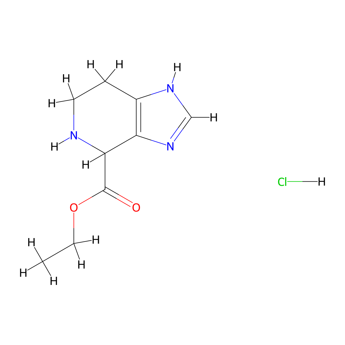 Ethyl 4,5,6,7-Tetrahydro-1H-Imidazo[4,5-C]Pyridine-4-Carboxylate Hydrochloride molecular structure, CAS 2177257-42-8