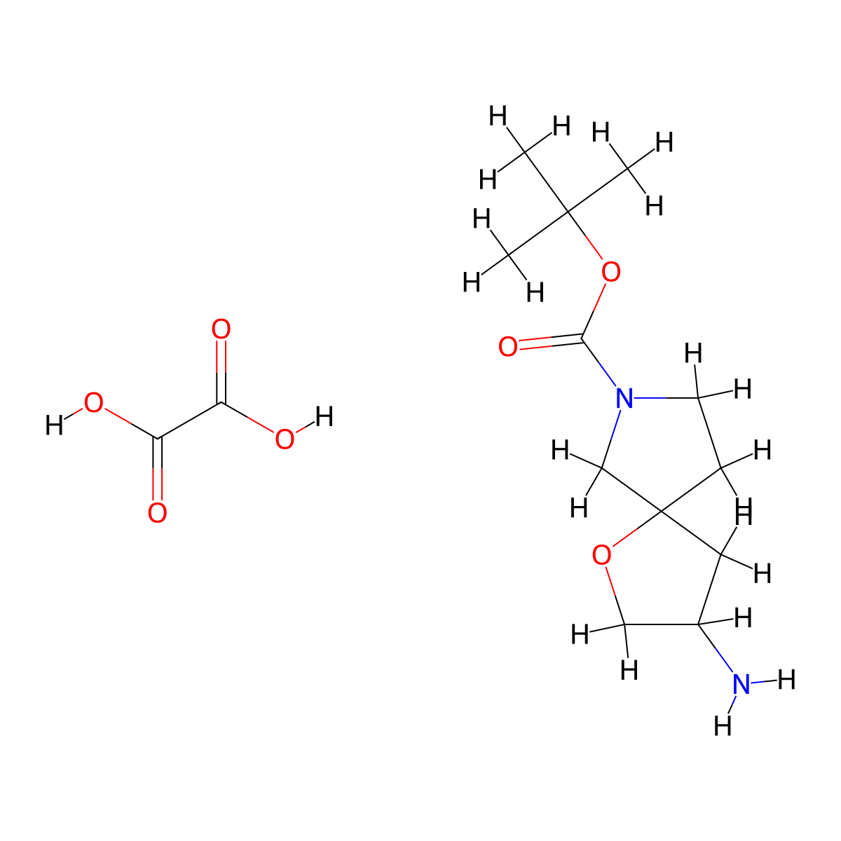 Tert-Butyl 3-Amino-1-Oxa-7-Azaspiro[4.4]Nonane-7-Carboxylate Oxalate molecular structure, CAS 2177257-43-9