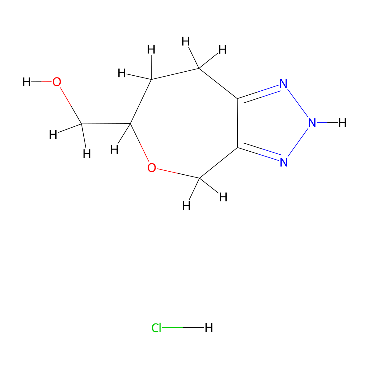 (4,6,7,8-Tetrahydro-3H-Oxepino[3,4-D][1,2,3]Triazol-6-Yl)Methanol Hydrochloride molecular structure, CAS 2177257-51-9