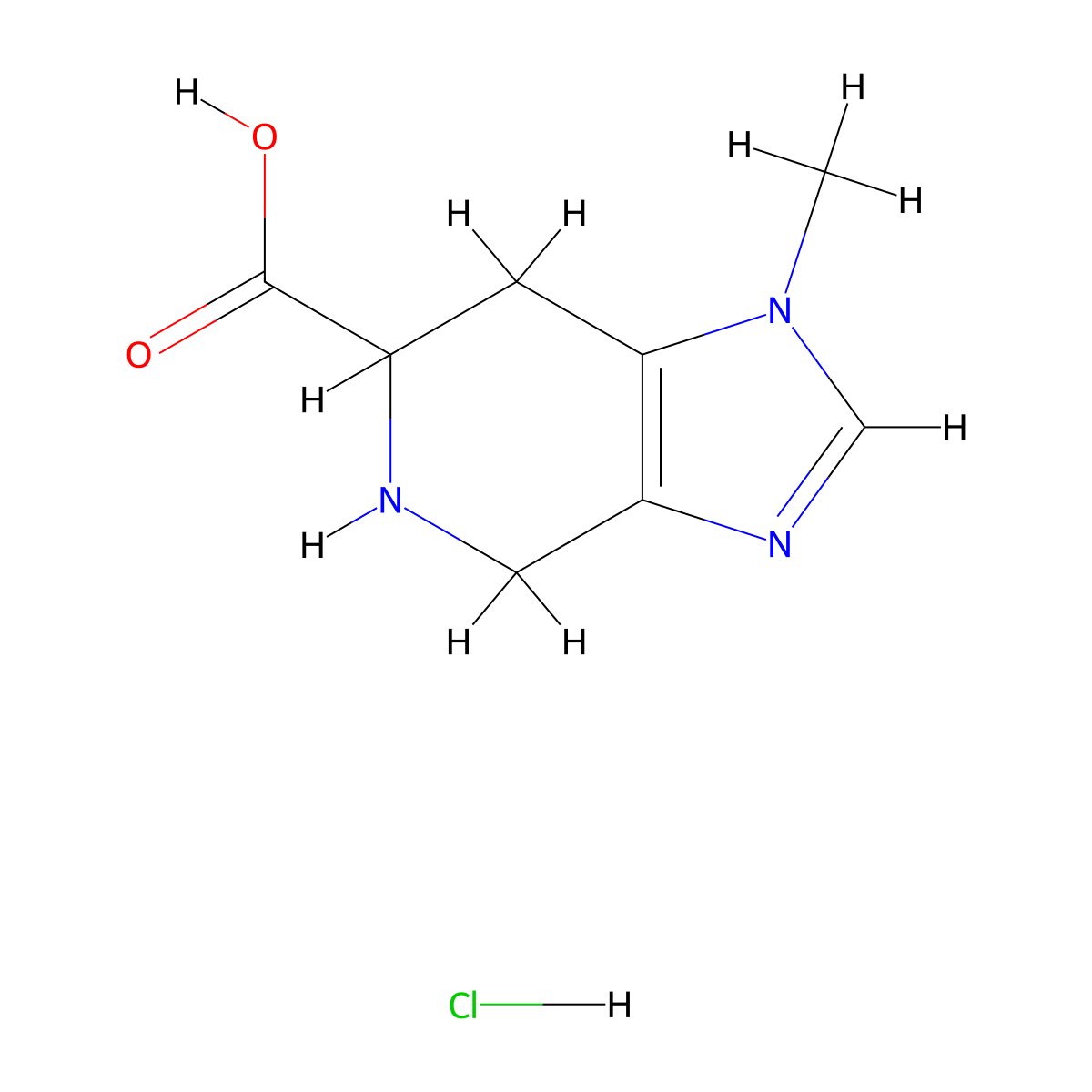1-Methyl-4,5,6,7-Tetrahydro-1H-Imidazo[4,5-C]Pyridine-6-Carboxylic Acid Hydrochloride molecular structure, CAS 2177257-52-0