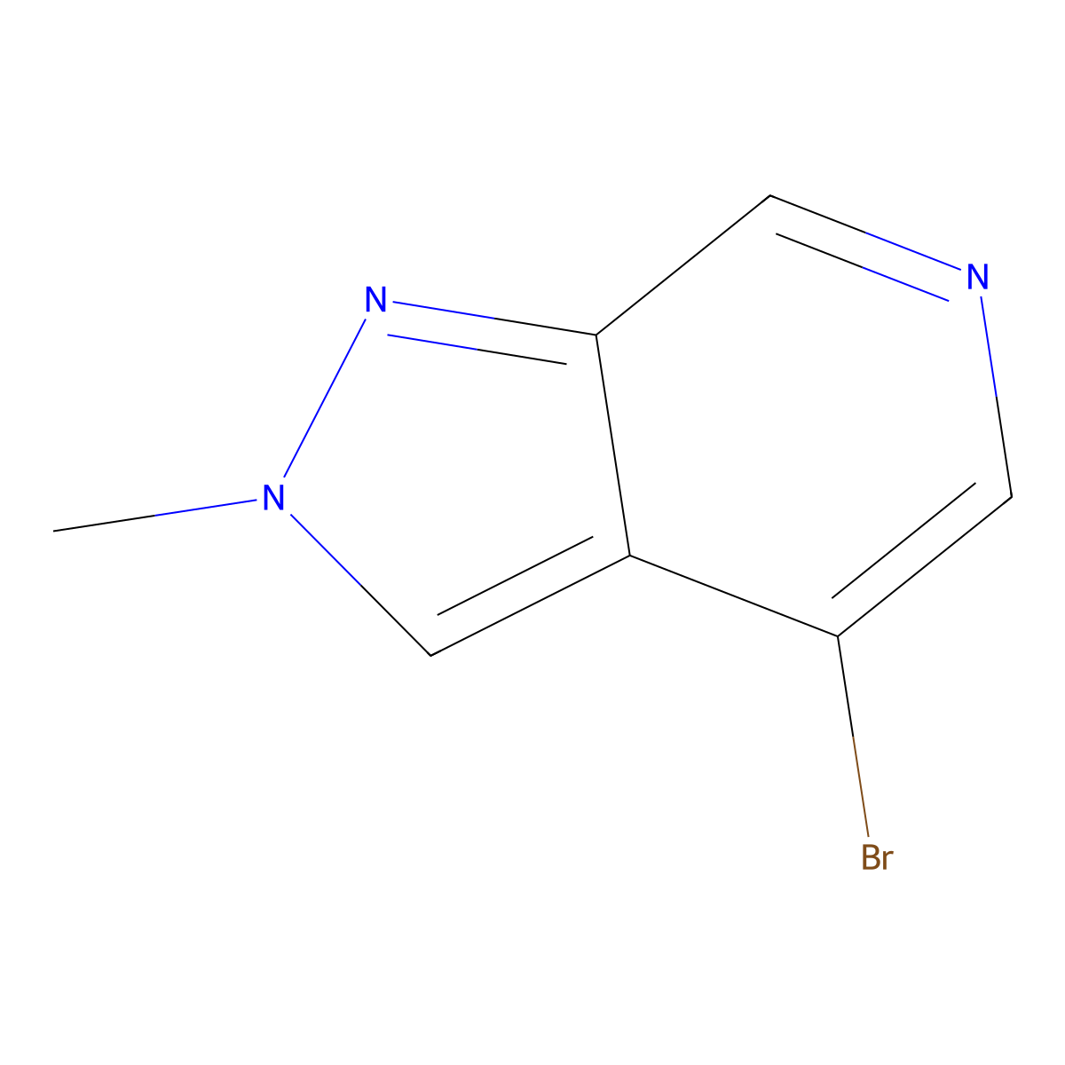 4-Bromo-2-methyl-2H-pyrazolo[3,4-C]pyridine molecular structure, CAS 2177257-61-1