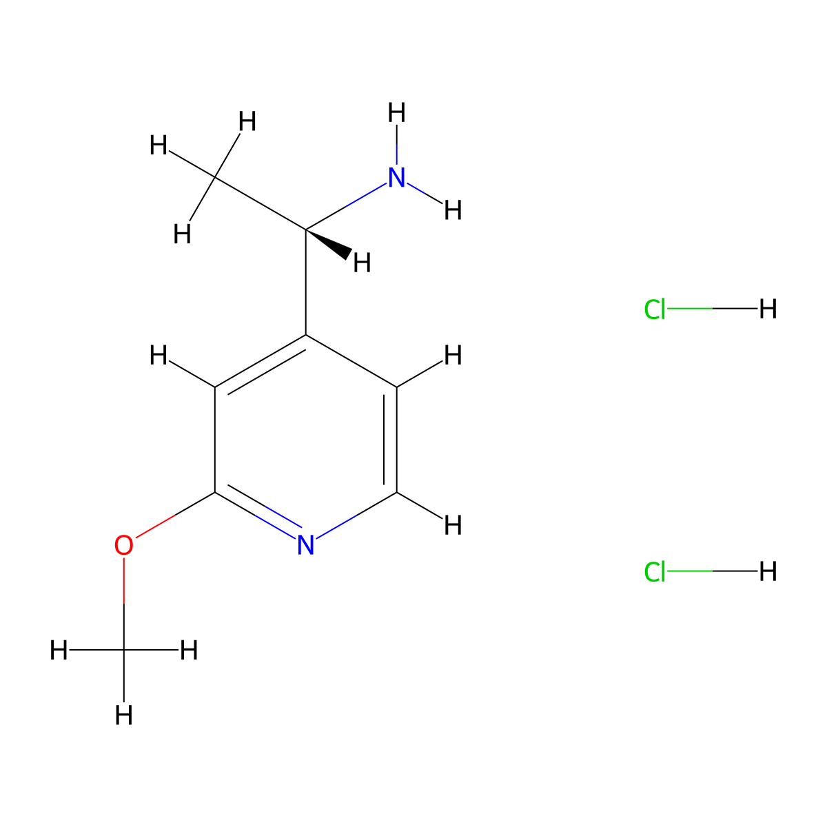 (S)-1-(2-Methoxypyridin-4-YL)ethanamine dihydrochloride molecular structure, CAS 2177257-68-8