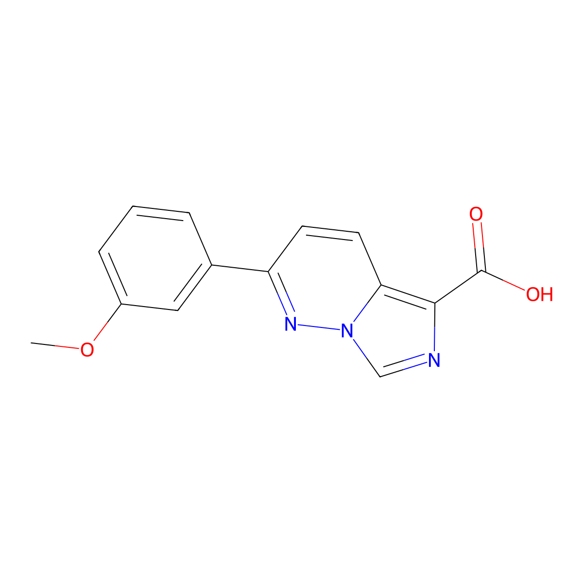 2-(3-Methoxyphenyl)imidazo[1,5-B]pyridazine-5-carboxylic acid molecular structure, CAS 2177257-69-9