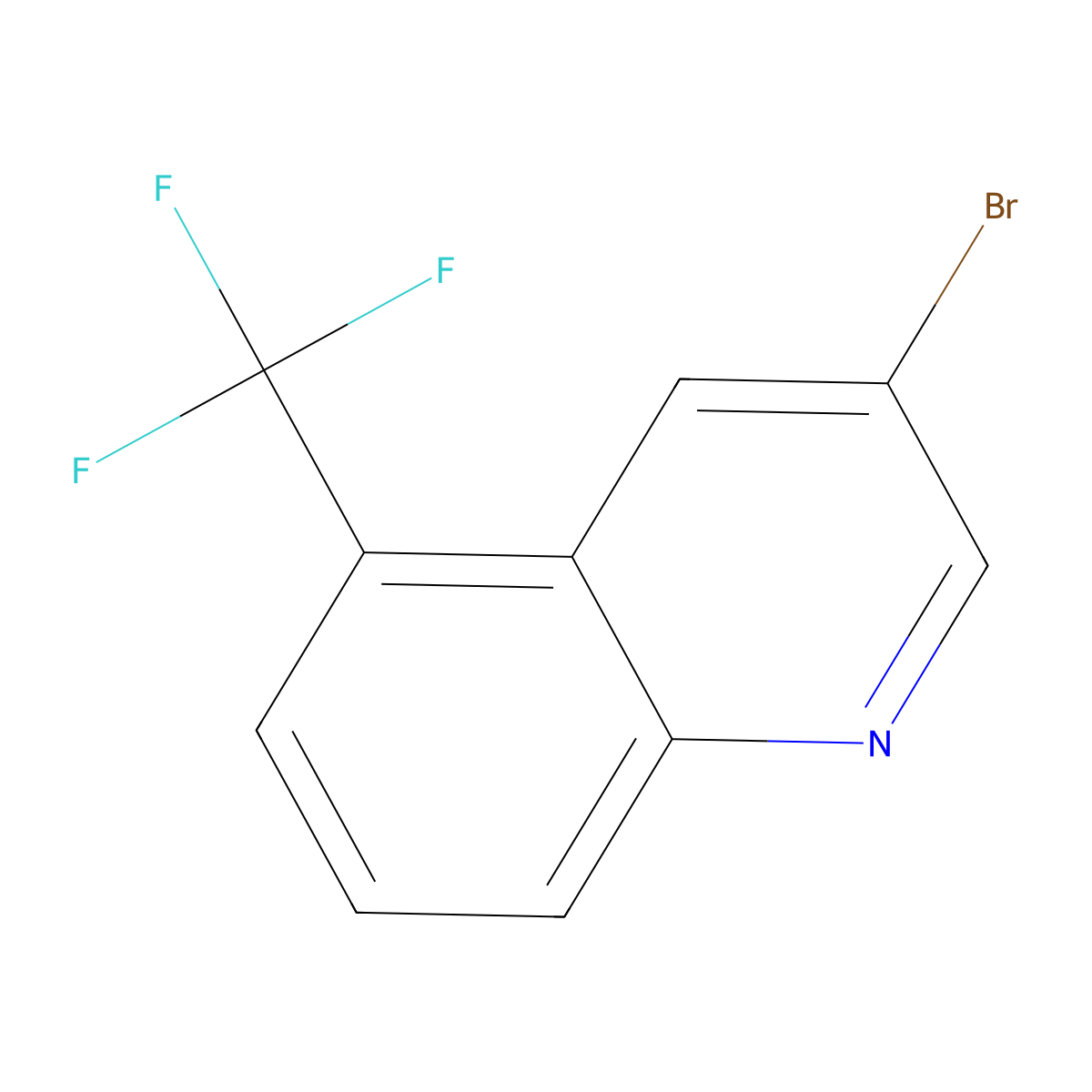 3-Bromo-5-(trifluoromethyl)quinoline molecular structure, CAS 2177257-71-3