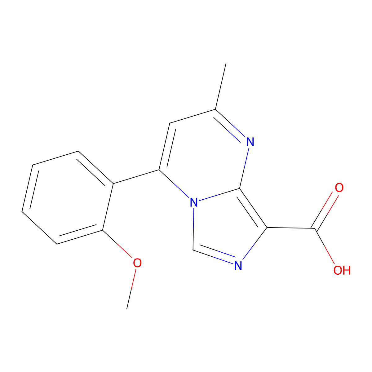 4-(2-Methoxyphenyl)-2-methylimidazo[1,5-A]pyrimidine-8-carboxylic acid molecular structure, CAS 2177257-74-6