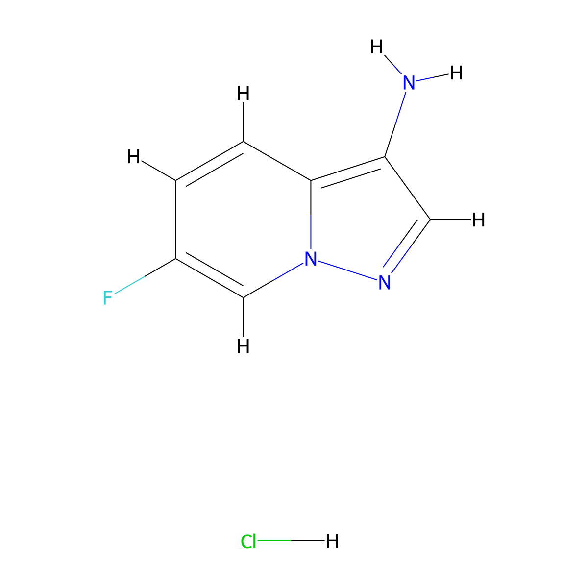 6-Fluoropyrazolo[1,5-a]pyridin-3-amine hydrochloride molecular structure, CAS 2177257-79-1