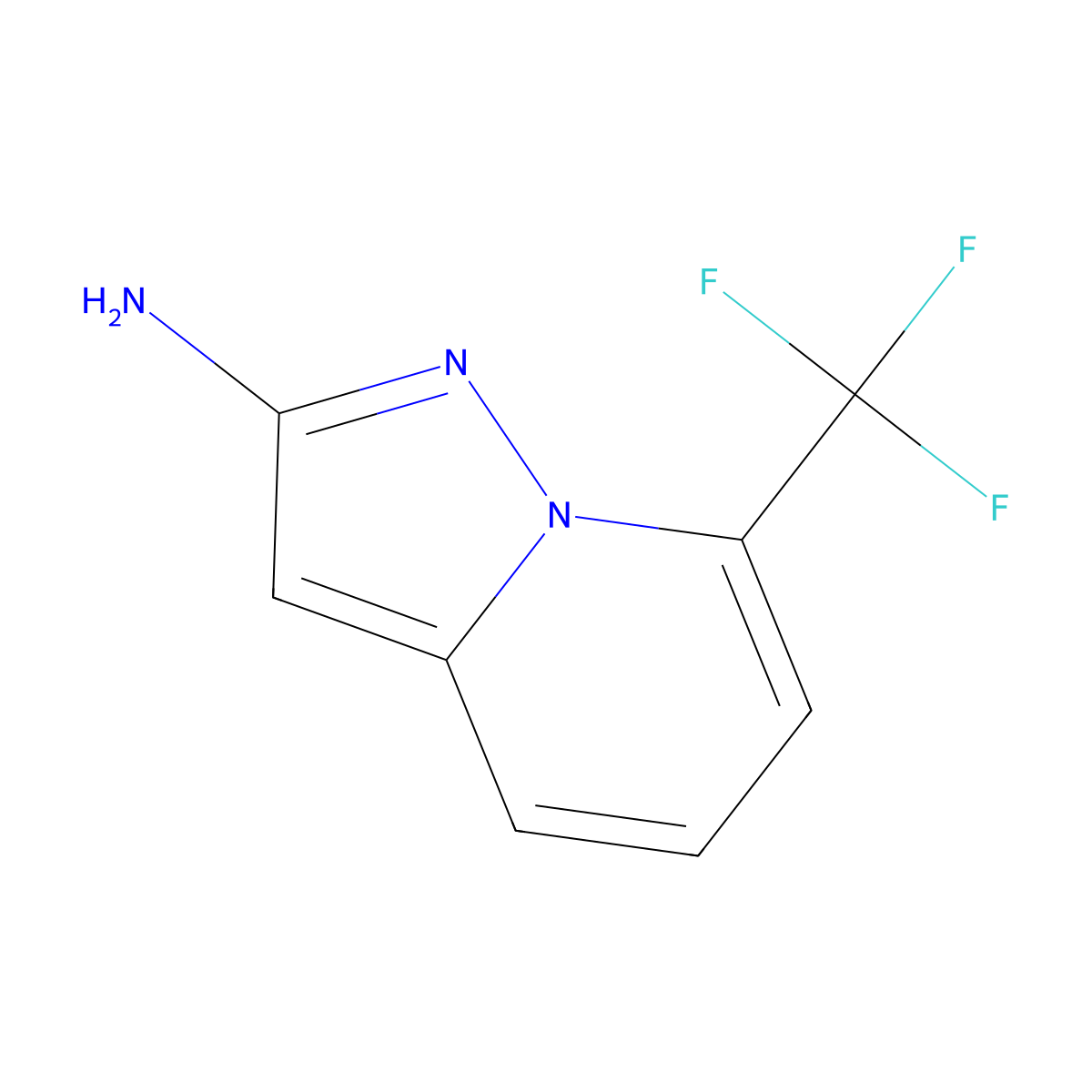 7-(Trifluoromethyl)pyrazolo[1,5-a]pyridin-2-amine molecular structure, CAS 2177257-80-4