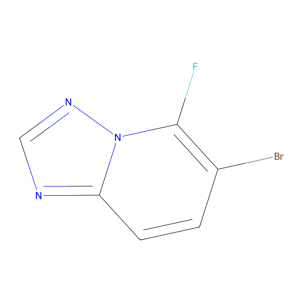 6-Bromo-5-fluoro-[1,2,4]triazolo[1,5-a]pyridine molecular structure, CAS 2177257-83-7