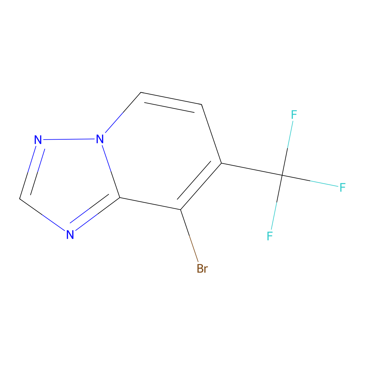 8-Bromo-7-(trifluoromethyl)-[1,2,4]triazolo[1,5-a]pyridine molecular structure, CAS 2177257-90-6