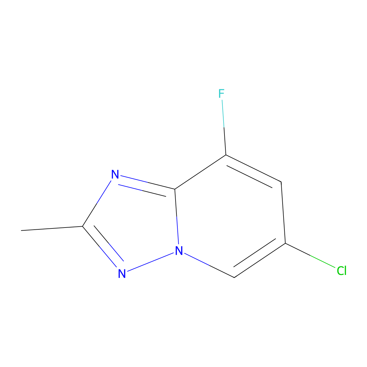 6-Chloro-8-fluoro-2-methyl-[1,2,4]triazolo[1,5-a]pyridine molecular structure, CAS 2177257-91-7