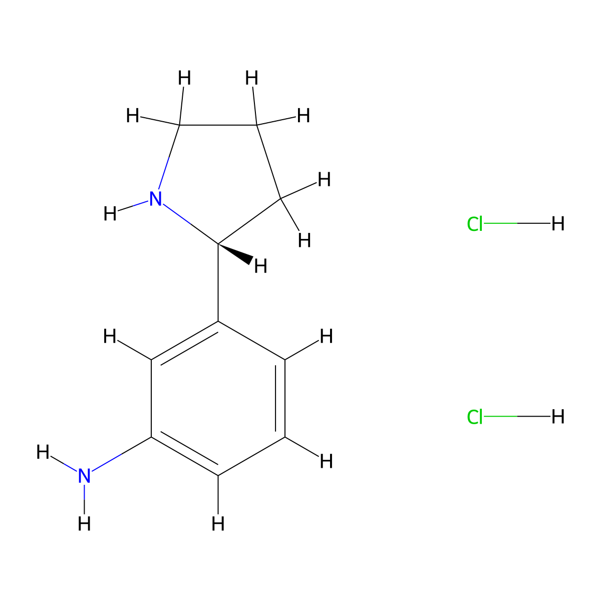 (R)-3-(Pyrrolidin-2-YL)aniline 2hcl molecular structure, CAS 2177258-00-1