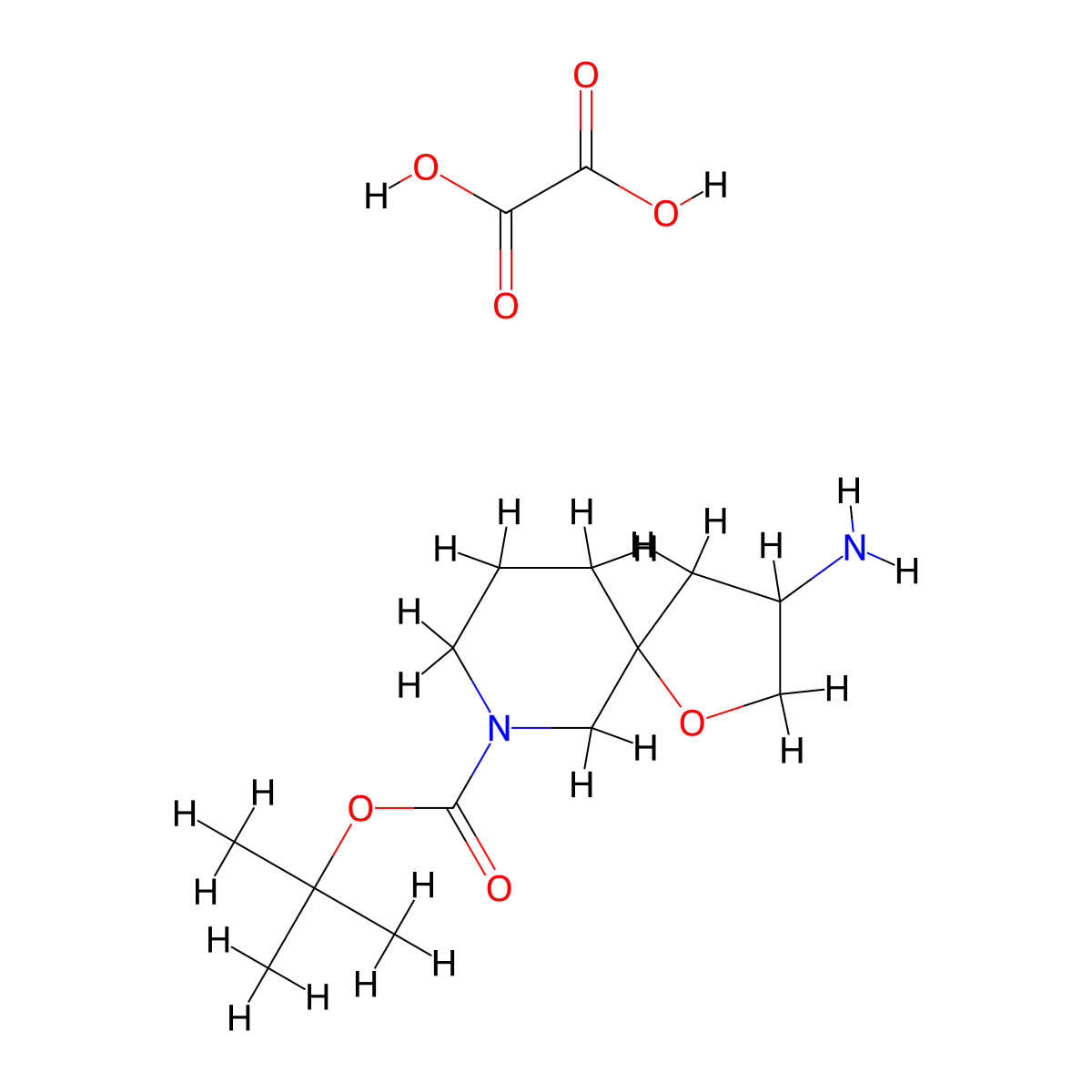 Tert-Butyl 3-Amino-1-Oxa-7-Azaspiro[4.5]Decane-7-Carboxylate Oxalate molecular structure, CAS 2177258-11-4