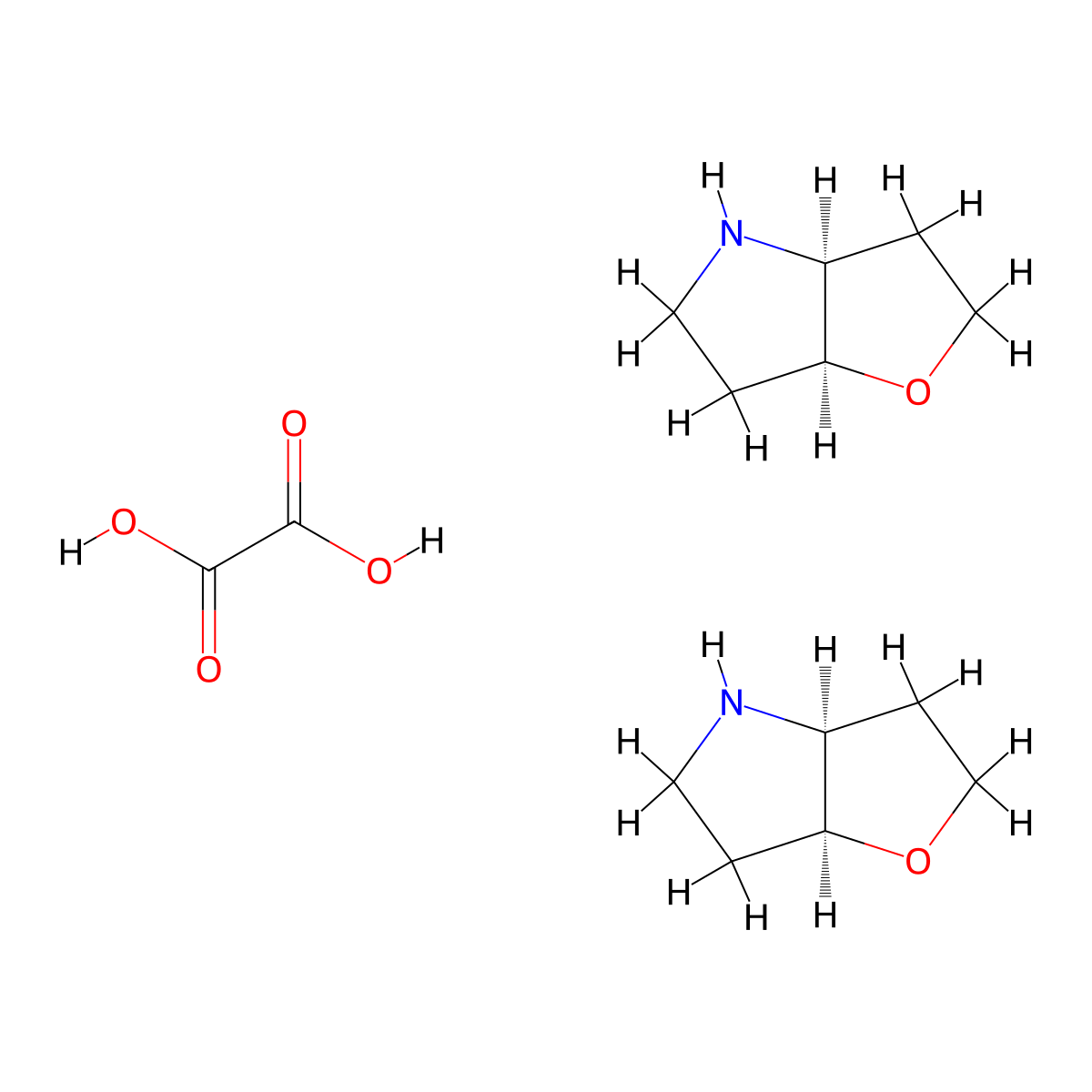 Cis-Hexahydro-2H-Furo[3,2-B]PyrroleOxalate molecular structure, CAS 2177258-19-2