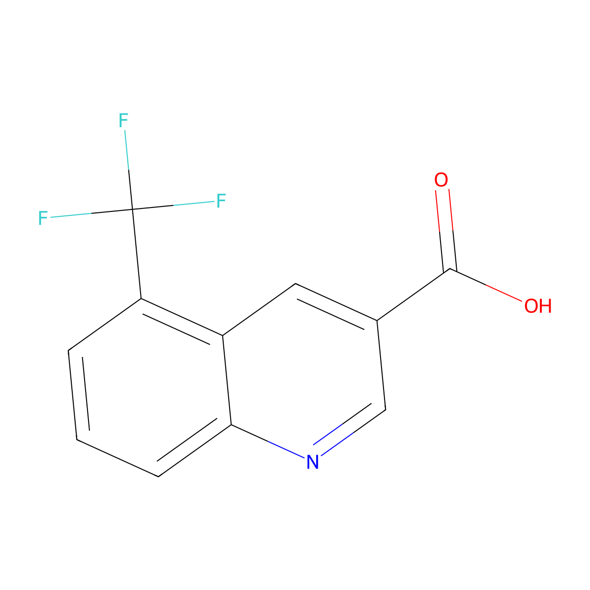 5-(Trifluoromethyl)quinoline-3-carboxylic acid molecular structure, CAS 2177258-20-5