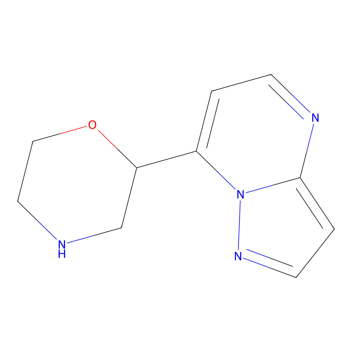 2-Pyrazolo[1,5-a]pyrimidin-7-ylmorpholine molecular structure, CAS 2177258-39-6