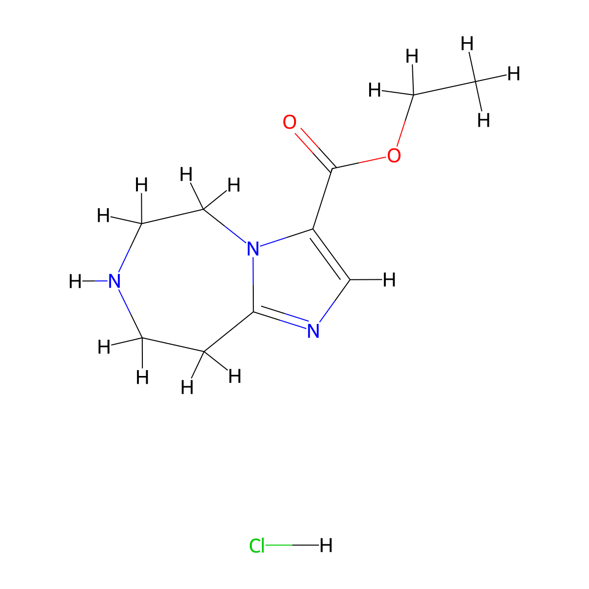 Ethyl 6,7,8,9-Tetrahydro-5H-Imidazo[1,2-D][1,4]Diazepine-3-Carboxylate Hydrochloride molecular structure, CAS 2177258-44-3