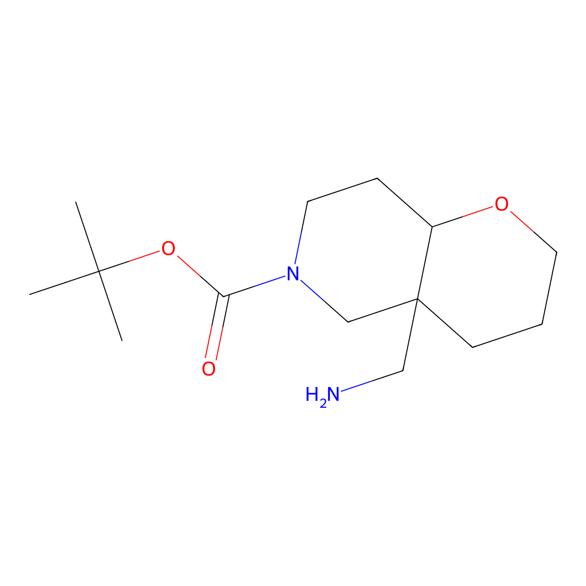 Cis-Tert-Butyl 4A-(Aminomethyl)Hexahydro-2H-Pyrano[3,2-C]Pyridine-6(7H)-Carboxylate molecular structure, CAS 2177258-49-8