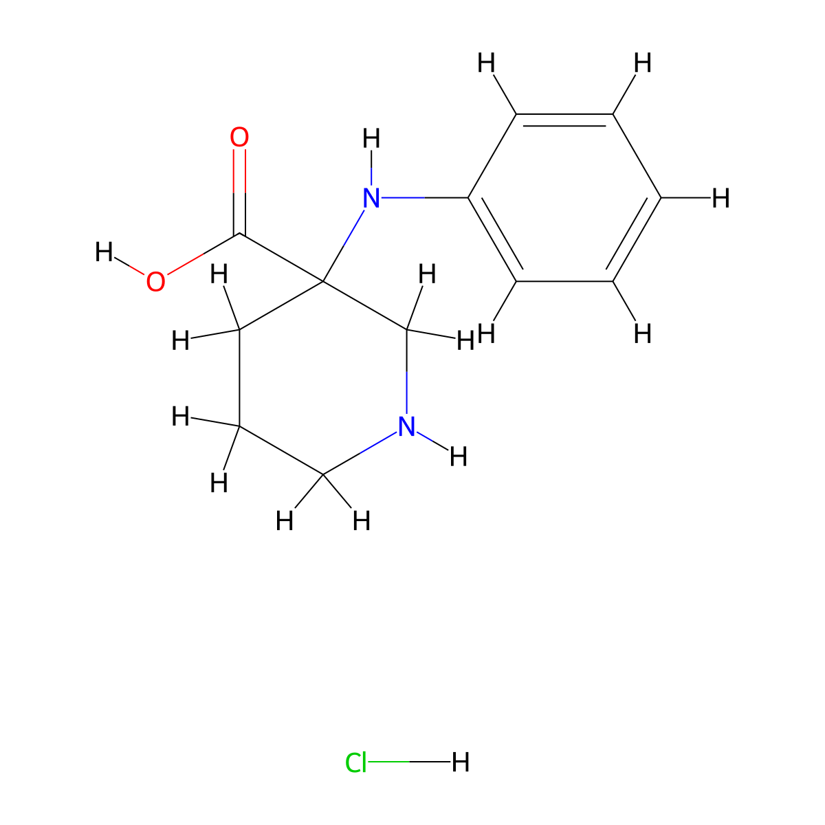 3-(Phenylamino)piperidine-3-carboxylic acid hydrochloride molecular structure, CAS 2177258-69-2