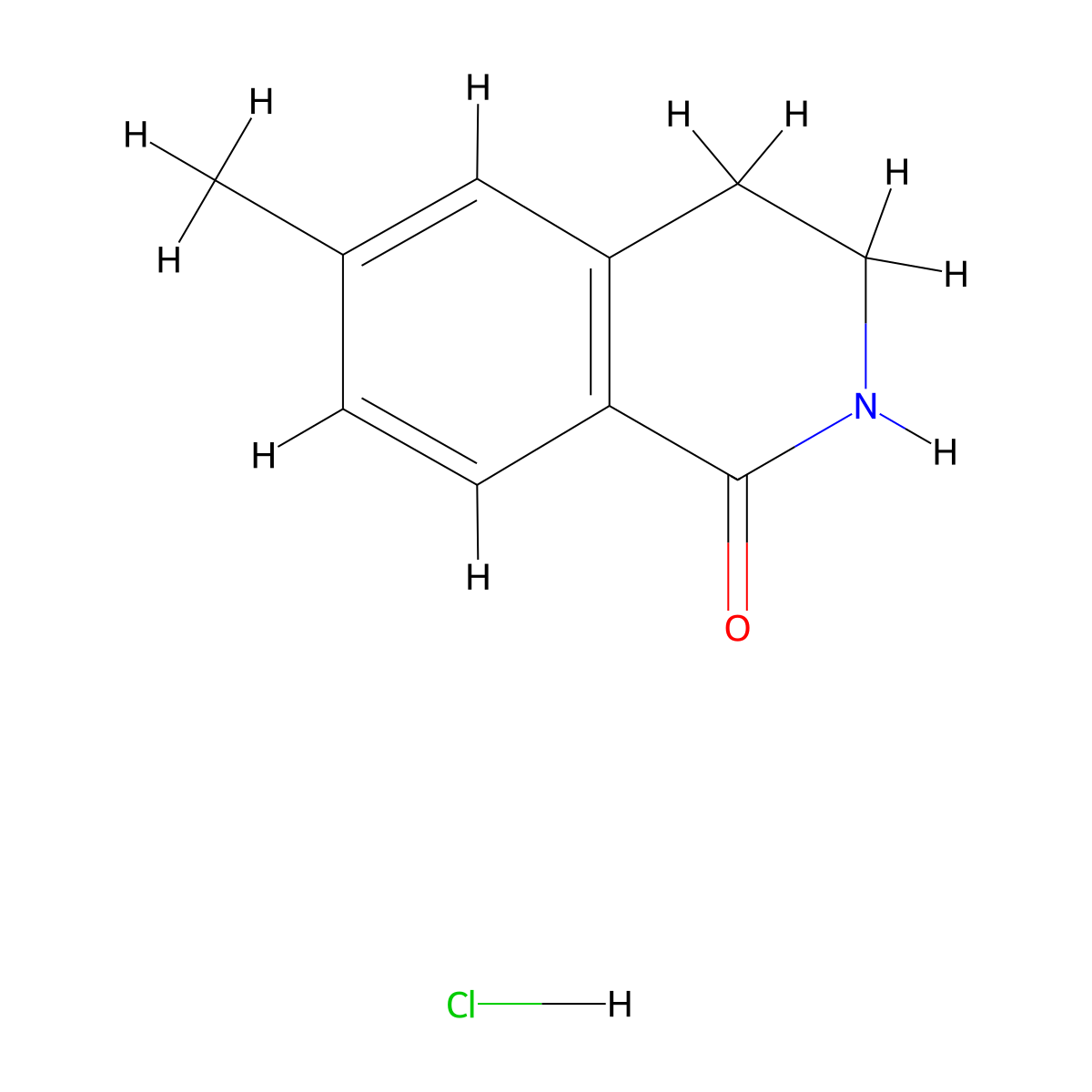 6-Methyl-3,4-dihydroisoquinolin-1(2H)-one hcl molecular structure, CAS 2177258-78-3