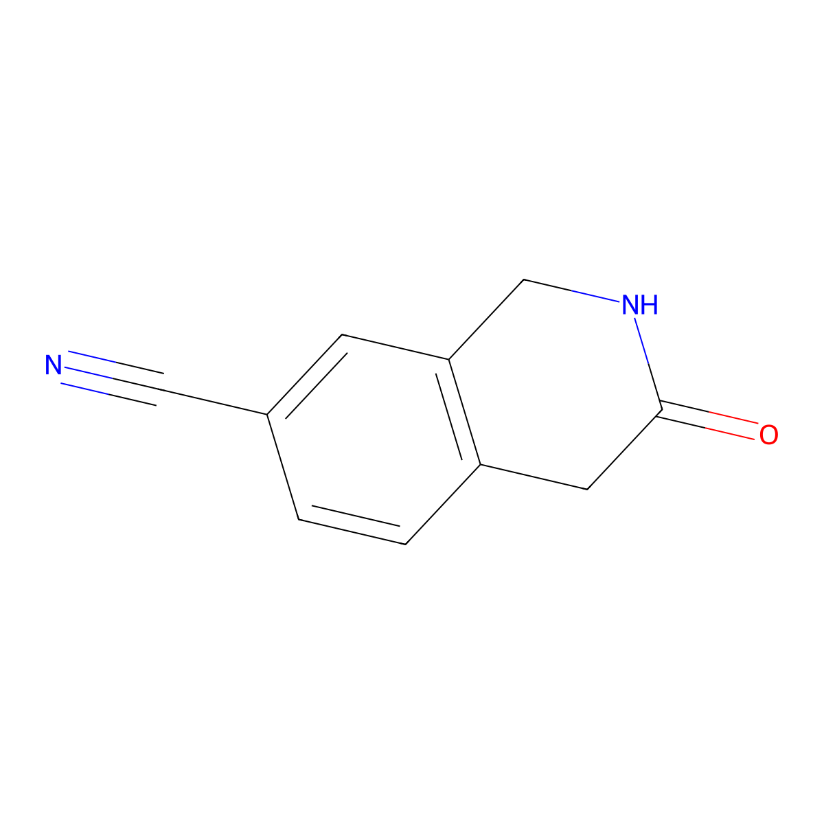 3-Oxo-1,2,3,4-tetrahydroisoquinoline-7-carbonitrile molecular structure, CAS 2177259-05-9